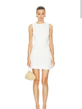 ashleigh stretch cotton cargo mini dress in khaki beige Textured Round Neck Long Sleeve Mini Dress – Twine main image 1